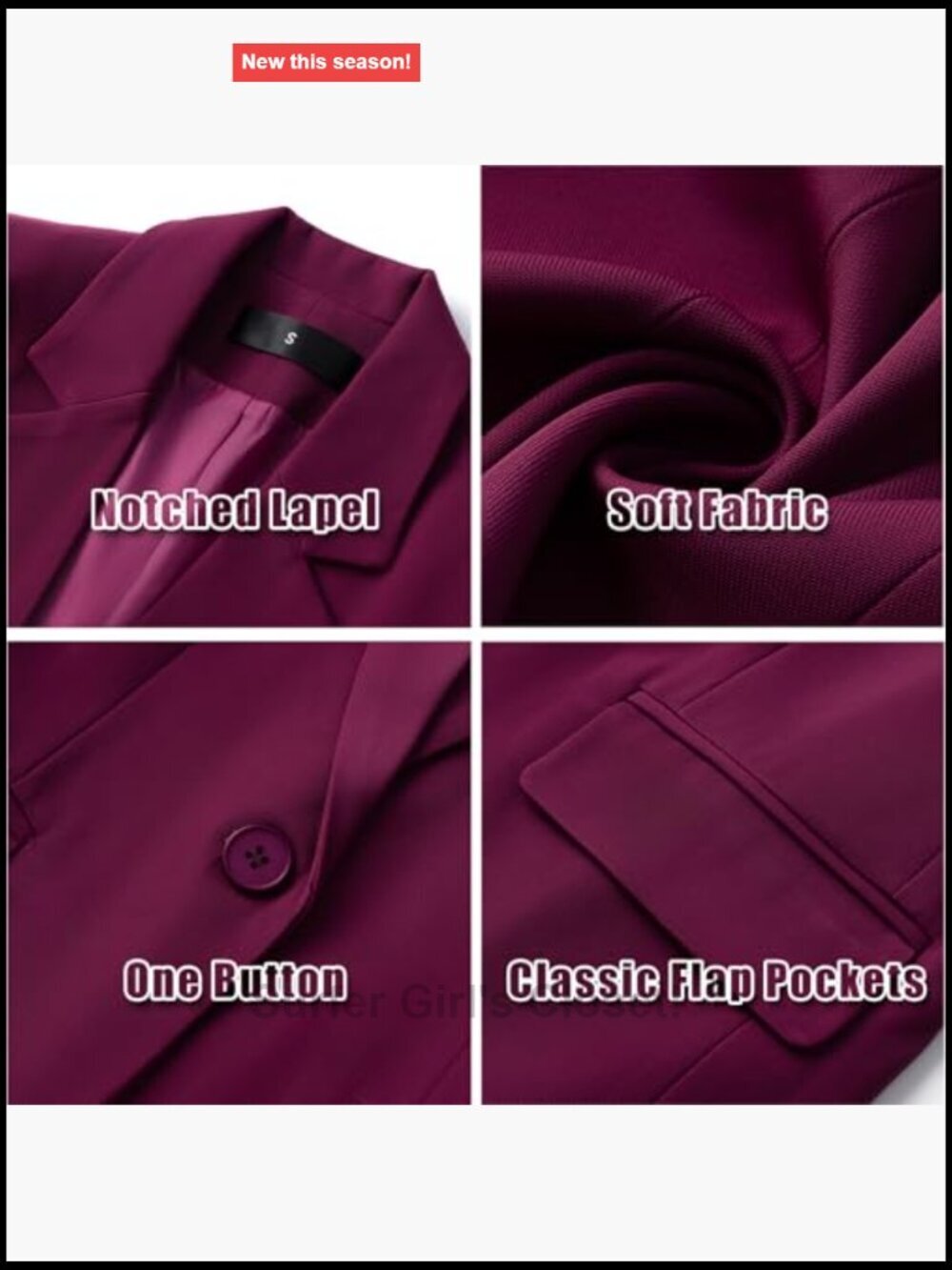 Women's 2 Piece Pant Suit Set Blazer Pants Business Professional Work - Picture 4 of 7